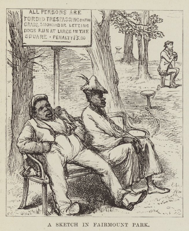 Szkic w Fairmount Park autorstwa George Augustus Sala