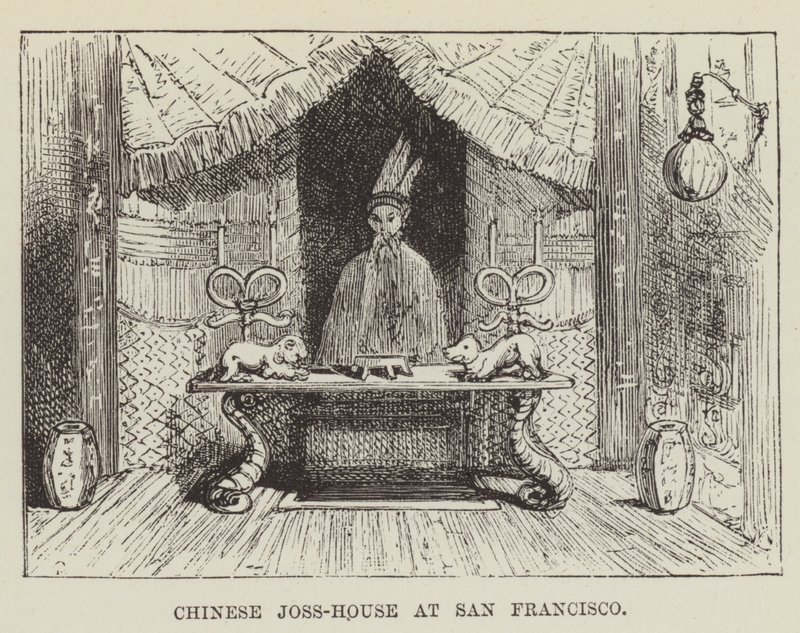 Chiński Joss-House w San Francisco autorstwa George Augustus Sala