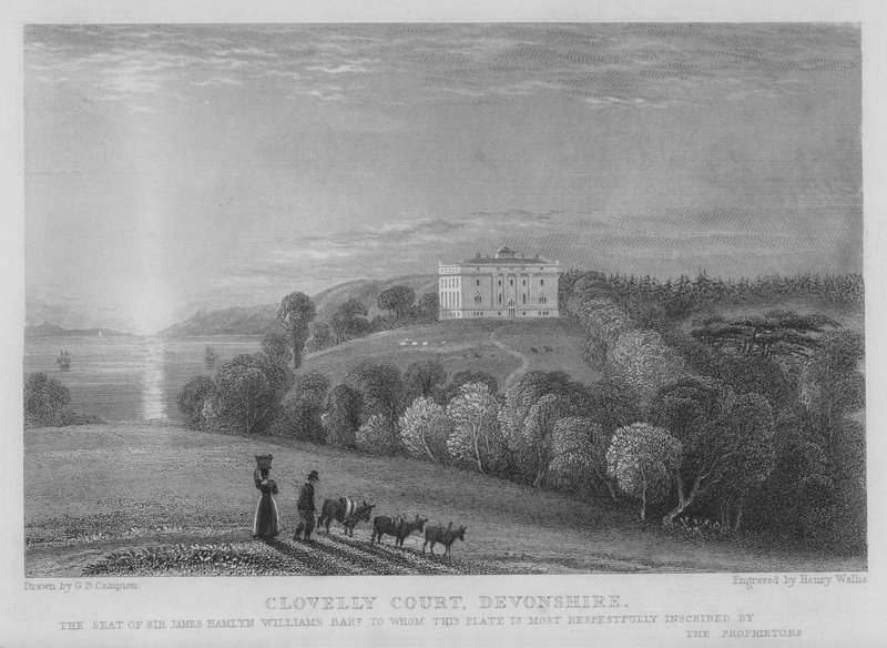 Clovelly Court, Devonshire (grawerowanie) autorstwa George Bryant Campion