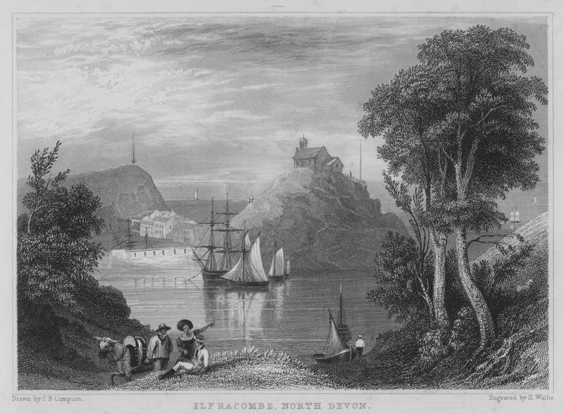 Ilfracombe, North Devon (grawerowanie) autorstwa George Bryant Campion