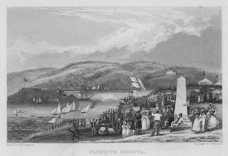 Regaty Plymouth (grawerowanie) autorstwa George Bryant Campion