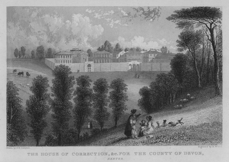 The House of Correction itp. dla hrabstwa Devon, Exeter (rycina) autorstwa George Bryant Campion