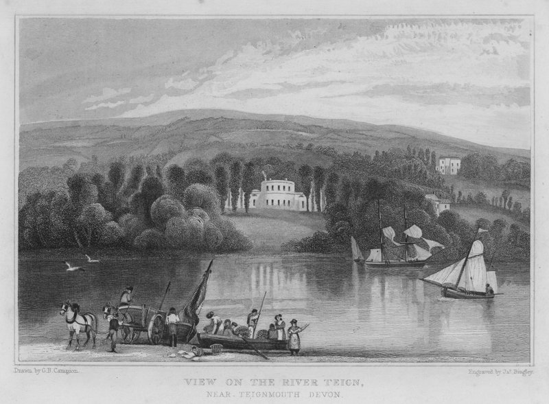 Widok na rzekę Teign, niedaleko Teignmouth, Devon (rycina) autorstwa George Bryant Campion