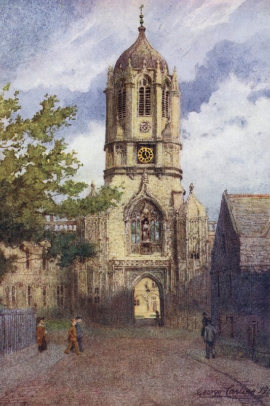 Oxford: Tom Tower, Christ Church (kolor lito) autorstwa George Carline
