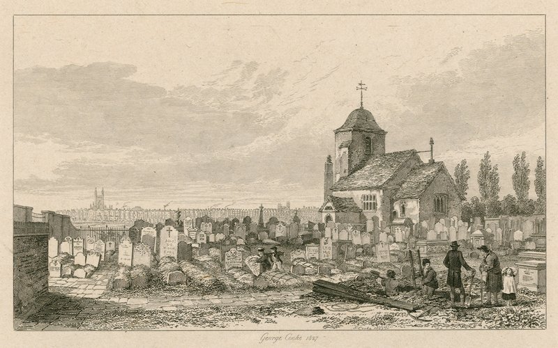 Stary kościół St Pancras, Londyn autorstwa George Cooke