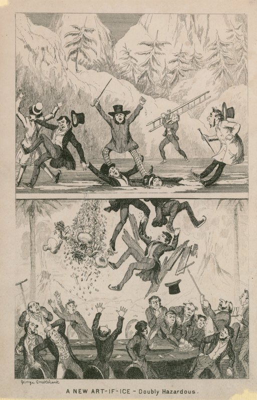 Nowa sztuka-if-lód - podwójnie niebezpieczna autorstwa George Cruikshank