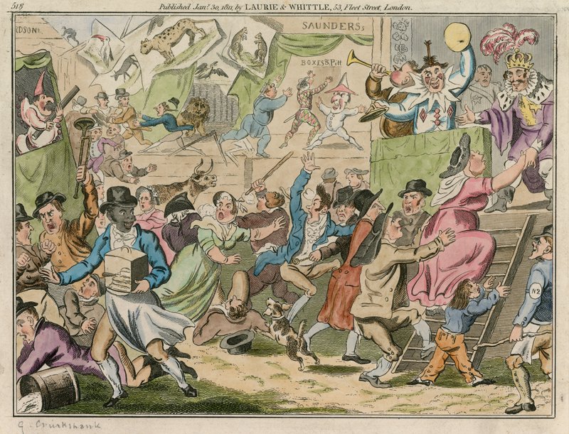 Targi Bartłomieja, Londyn autorstwa George Cruikshank