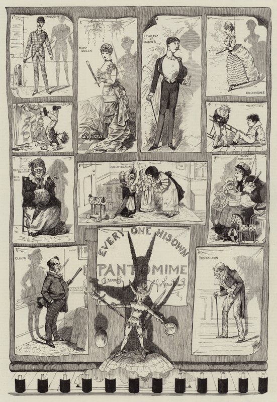 Każdy swoją własną pantomimę autorstwa George Cruikshank