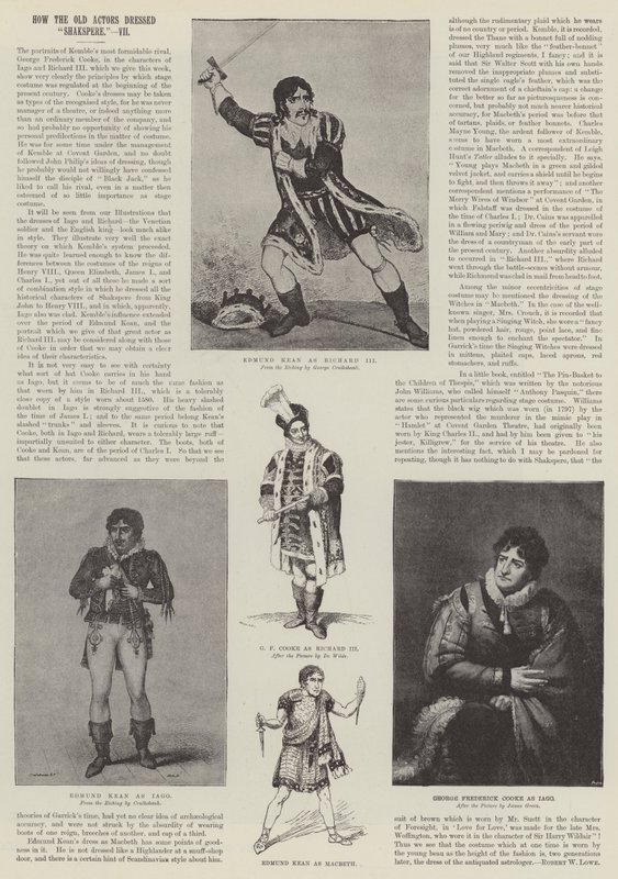 Jak dawni aktorzy ubierali Szekspira autorstwa George Cruikshank