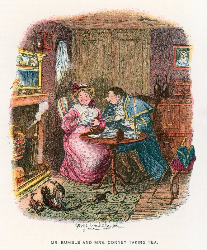Ilustracja dla Olivera Twista autorstwa George Cruikshank