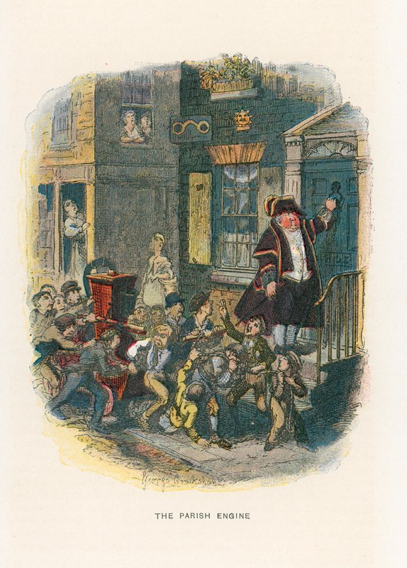 Ilustracja do Szkiców Boza autorstwa George Cruikshank