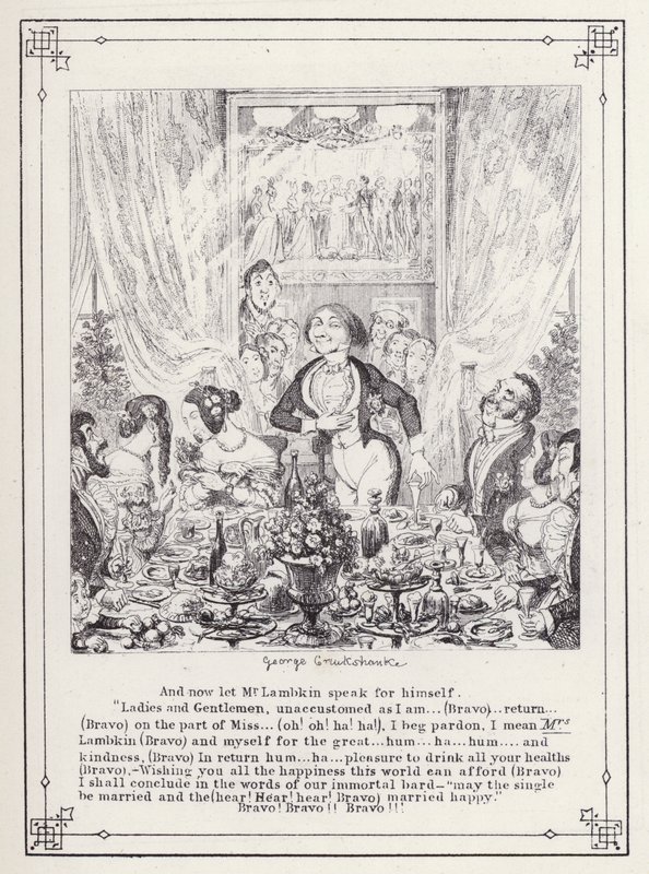 Ilustracja do książki Własna licencjata, czyli postępy pana Lambkina (Gent) (rycina) autorstwa George Cruikshank