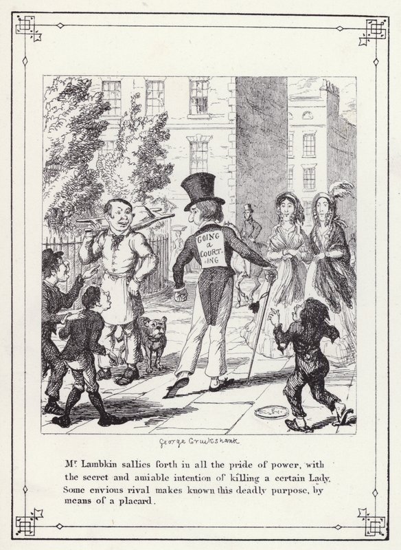 Ilustracja do książki Własna licencjata, czyli postępy pana Lambkina (Gent) (rycina) autorstwa George Cruikshank