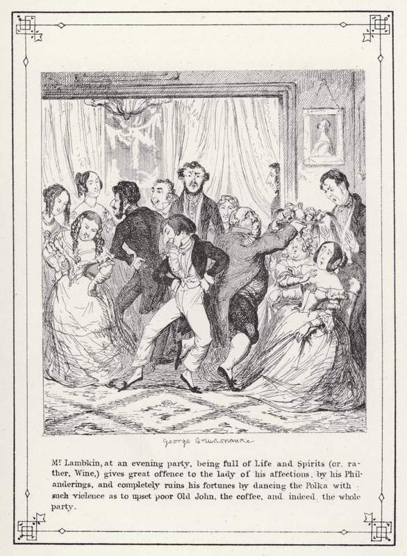 Ilustracja do książki Własna licencjata, czyli postępy pana Lambkina (Gent) (rycina) autorstwa George Cruikshank