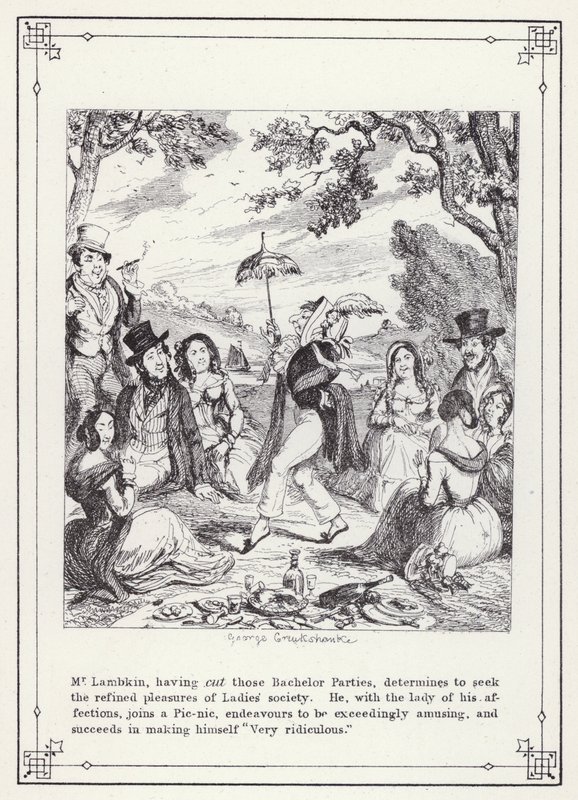 Ilustracja do książki Własna licencjata, czyli postępy pana Lambkina (Gent) (rycina) autorstwa George Cruikshank