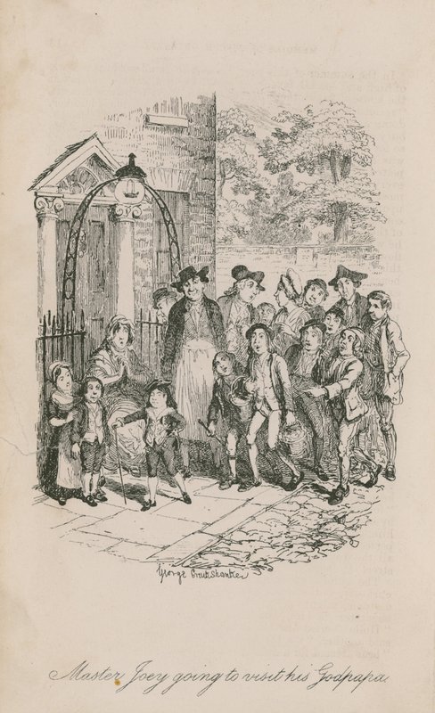 Mistrz Joey zamierza odwiedzić swojego Godpapa autorstwa George Cruikshank