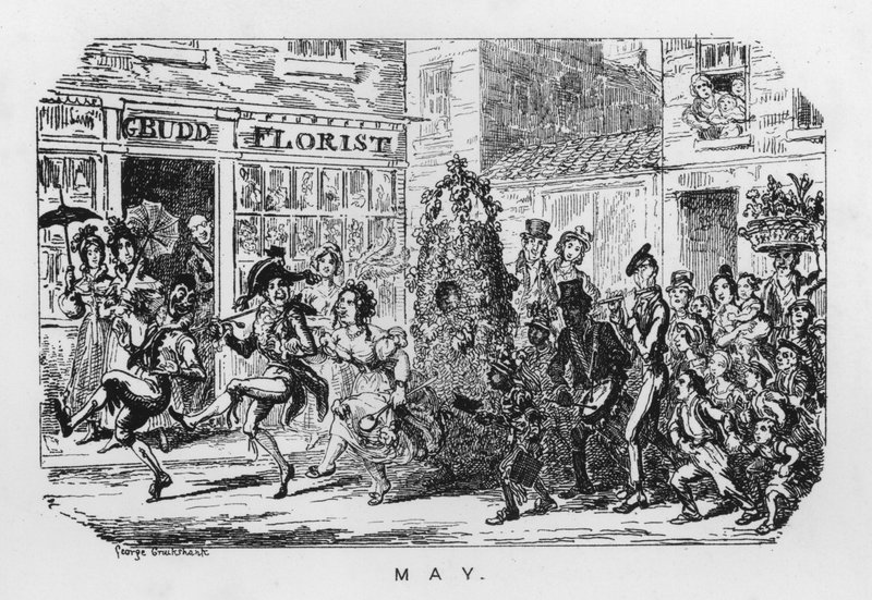 Majówka (grawerowanie) autorstwa George Cruikshank