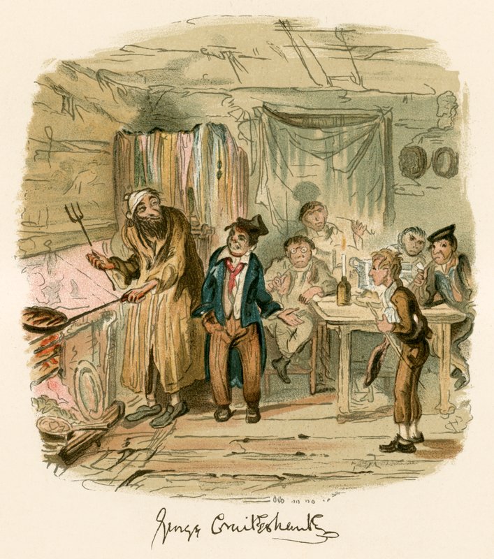 Oliver Twist autorstwa George Cruikshank