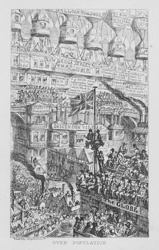 Nad populacją (grawerowanie) autorstwa George Cruikshank