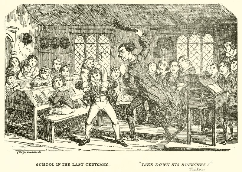 Szkoła w ubiegłym wieku autorstwa George Cruikshank