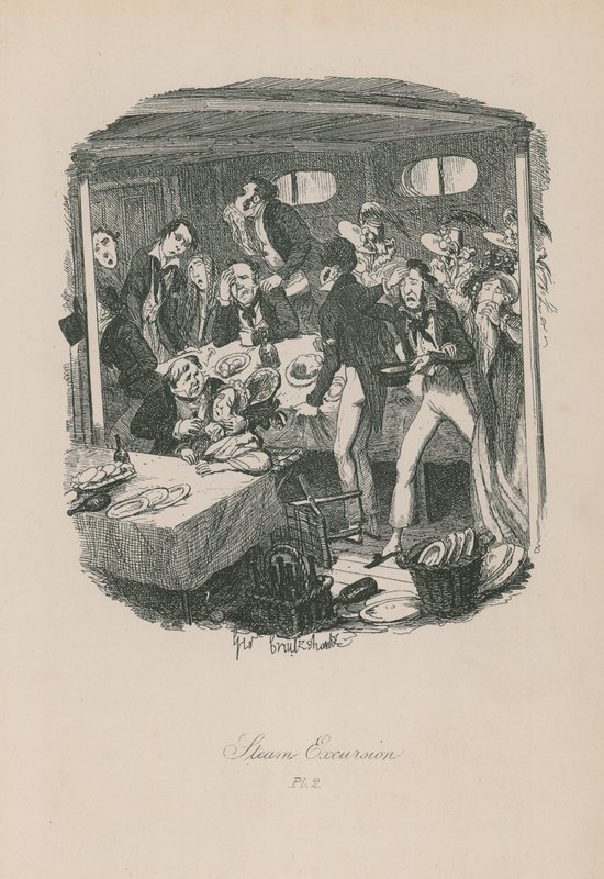 Wycieczka parowa autorstwa George Cruikshank