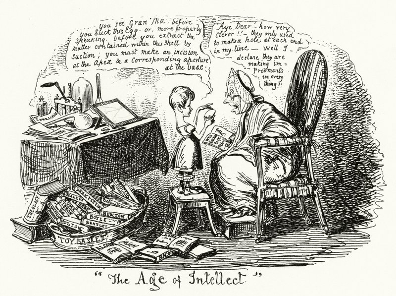 Wiek intelektu (rycina) autorstwa George Cruikshank