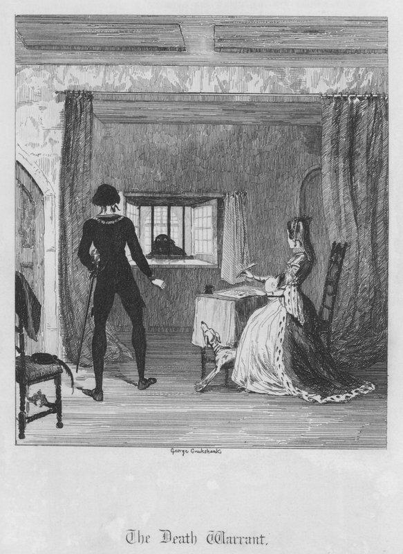 Nakaz śmierci (grawerunek) autorstwa George Cruikshank