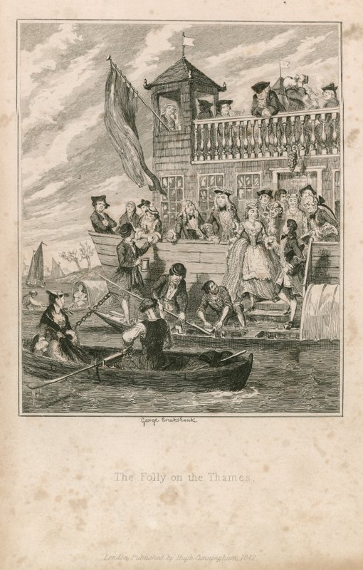 Szaleństwo nad Tamizą autorstwa George Cruikshank