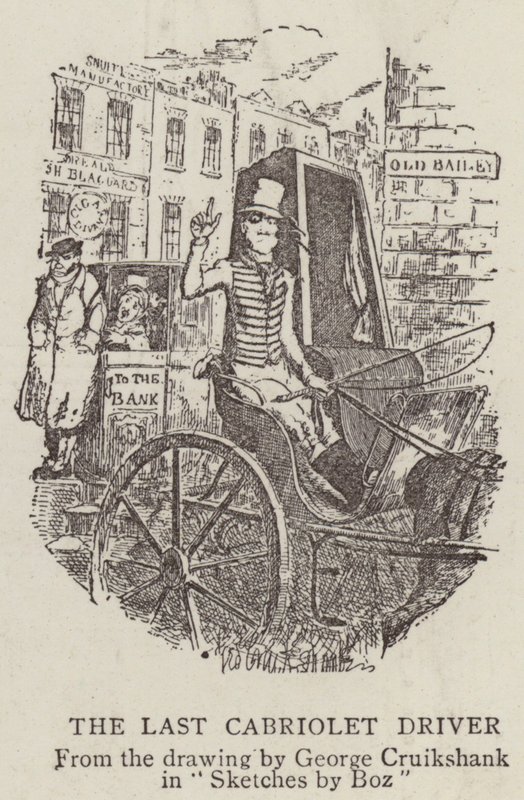 Ostatni kierowca kabrioletu autorstwa George Cruikshank