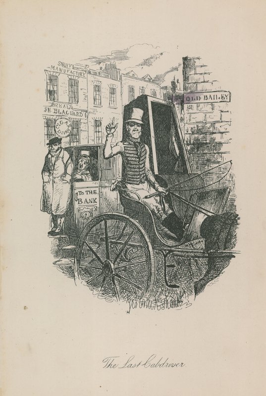 Ostatni taksówkarz autorstwa George Cruikshank