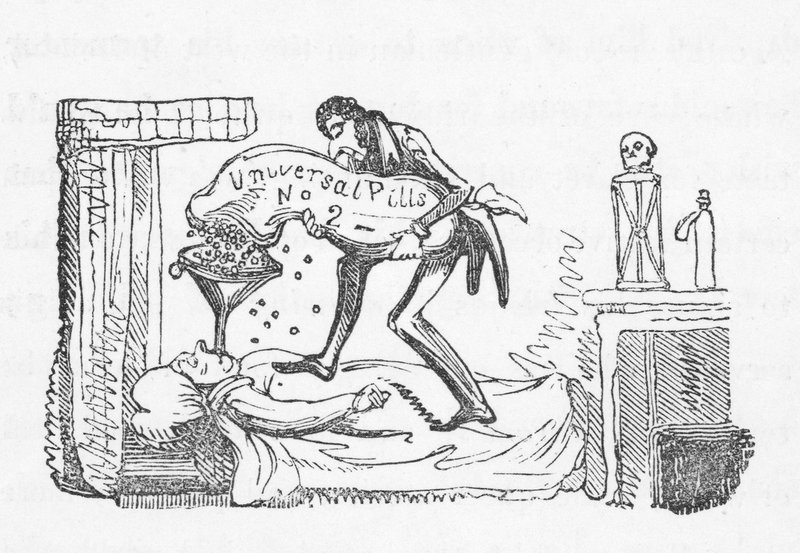 Tabletki uniwersalne (grawerowane) autorstwa George Cruikshank