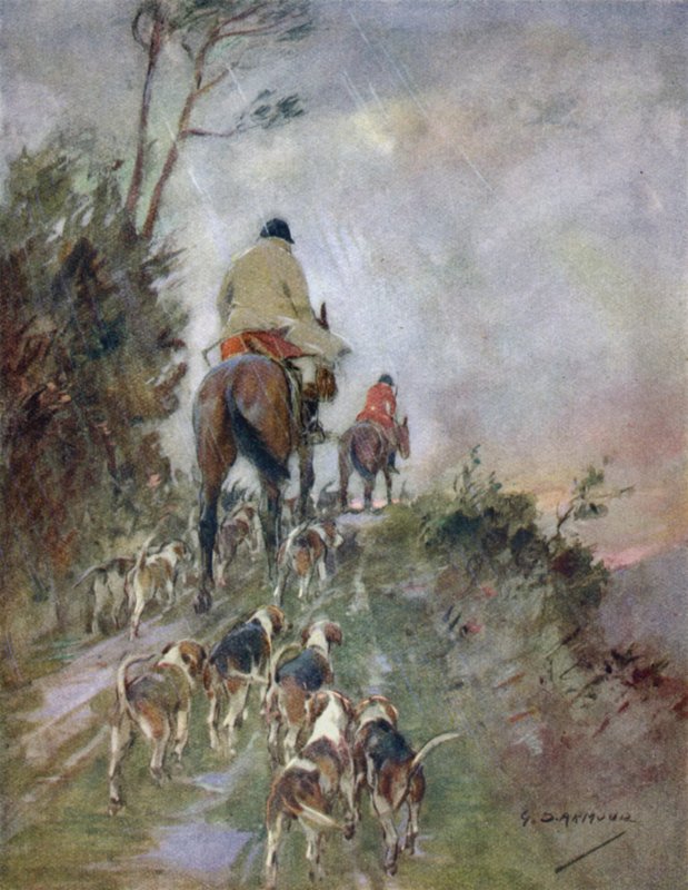 Ilustracja do Historii jelenia (kolor lito) autorstwa George Denholm Armour
