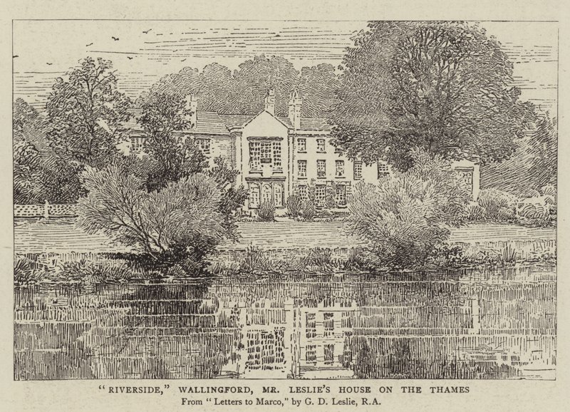 Riverside, Wallingford, dom pana Lesliego nad Tamizą autorstwa George Dunlop Leslie