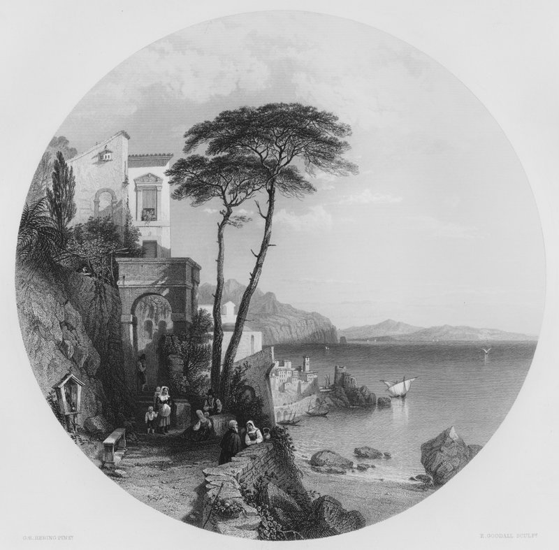 Amalfi (grawerowanie) autorstwa George Edwards Hering