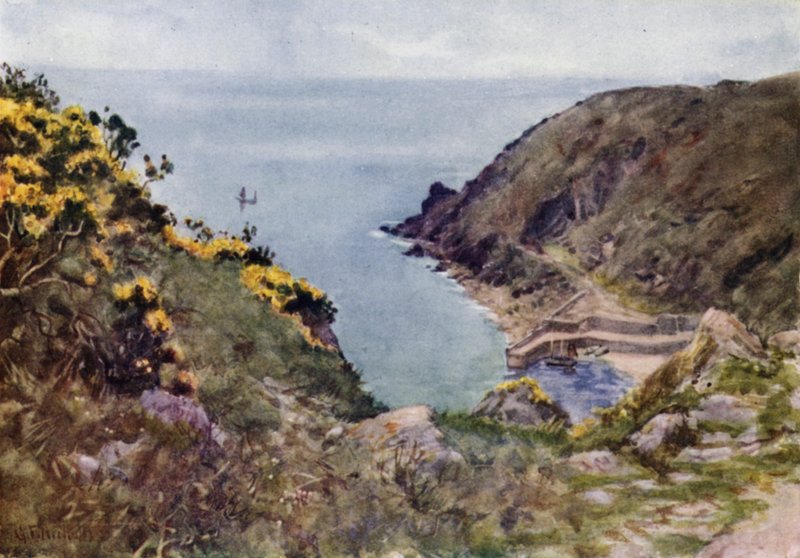 Lamorna Cove (kolor lito) autorstwa George Franck Nicholls