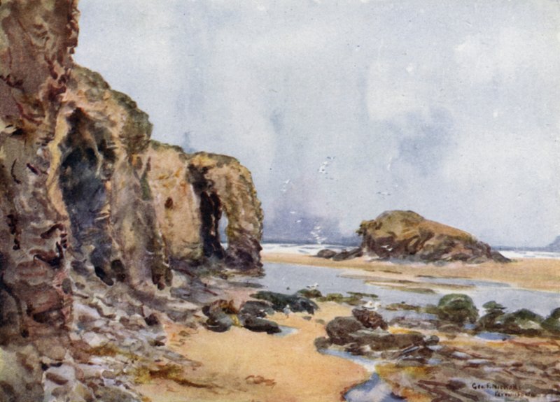 Perranporth (kolor lito) autorstwa George Franck Nicholls