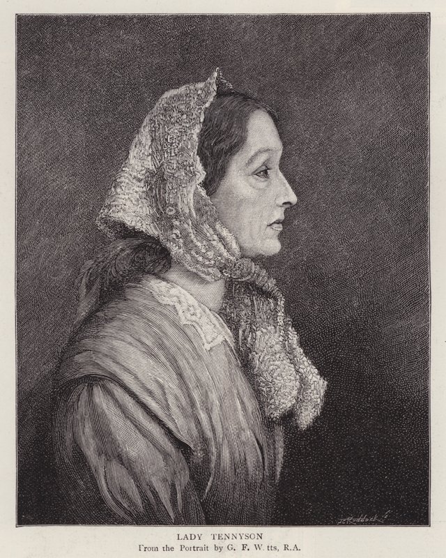 Portret Emily Tennyson, Lady Tennyson, żony Alfreda, Laureata Angielskiego Poety, Lorda Tennysona (lito) autorstwa George Frederick (after) Watts