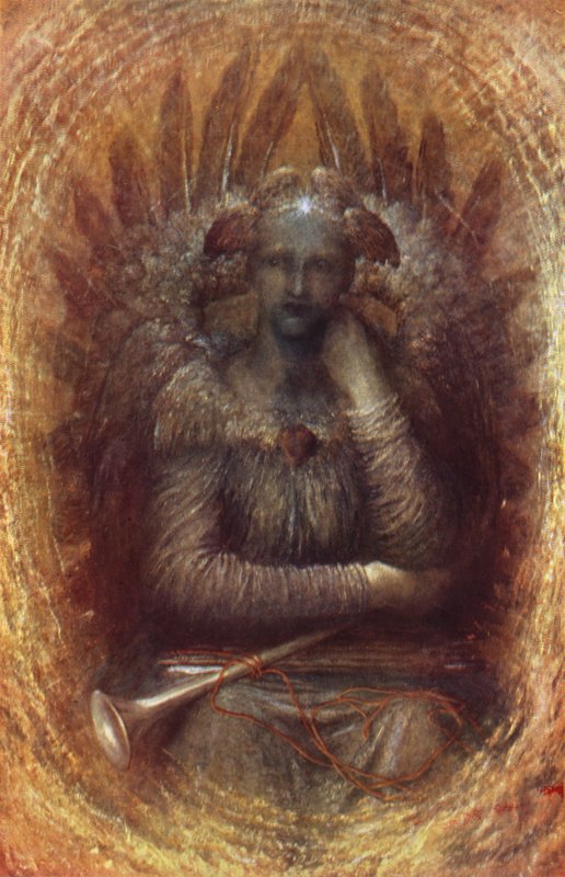 Mieszkaniec w Najgłębszym (kolor lito) autorstwa George Frederick (after) Watts