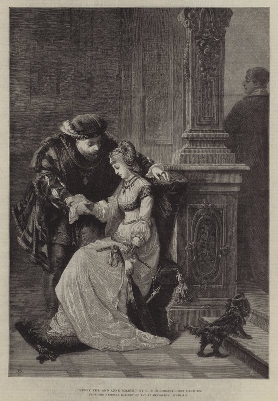 Henryk VIII i Anna Boleyn autorstwa George Frederick Folingsby