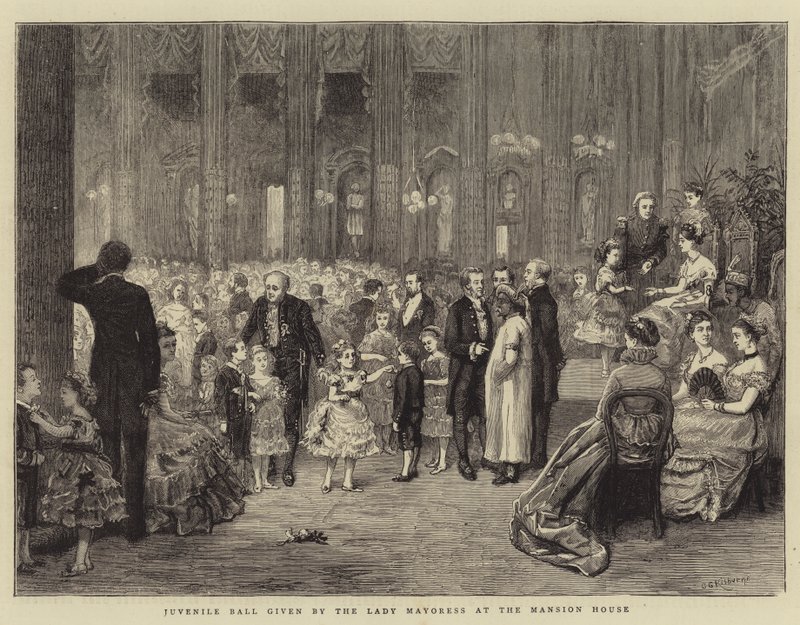 Bal Juwenaliowy wydany przez Panią Burmistrz w Mansion House autorstwa George Goodwin Kilburne