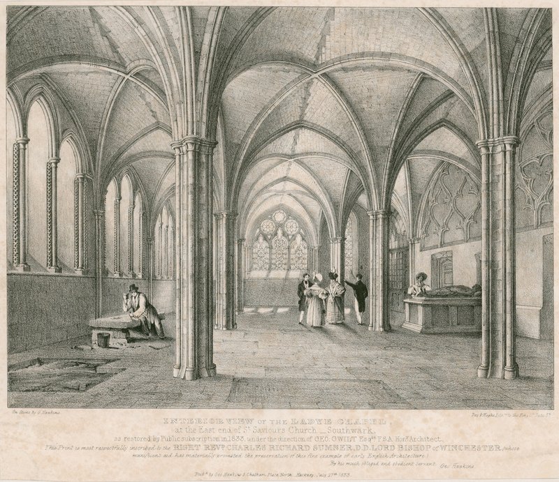 Widok wnętrza kaplicy Ladye, na wschodnim krańcu kościoła St Saviour