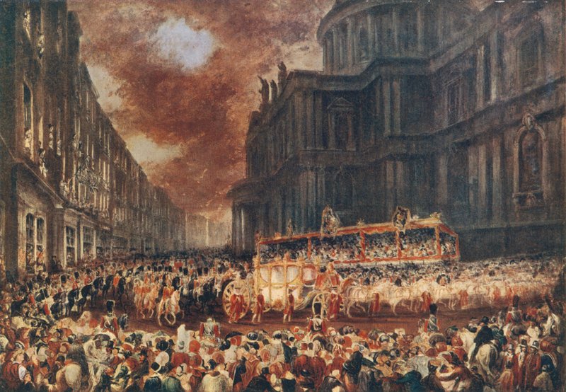 Pierwsza wizyta państwowa królowej Wiktorii w Londynie, 1837 r. autorstwa George Hayter