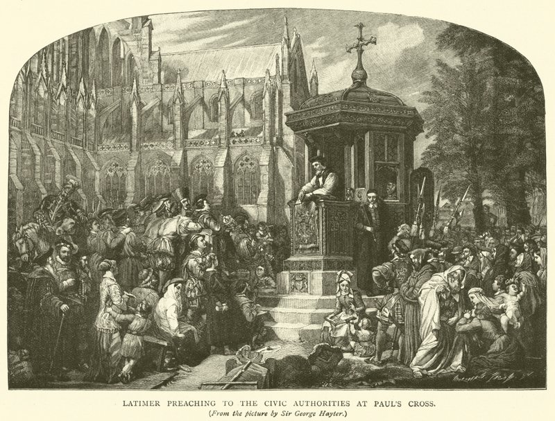 Głoszenie Latimera do władz miejskich przy Pauls Cross autorstwa George Hayter