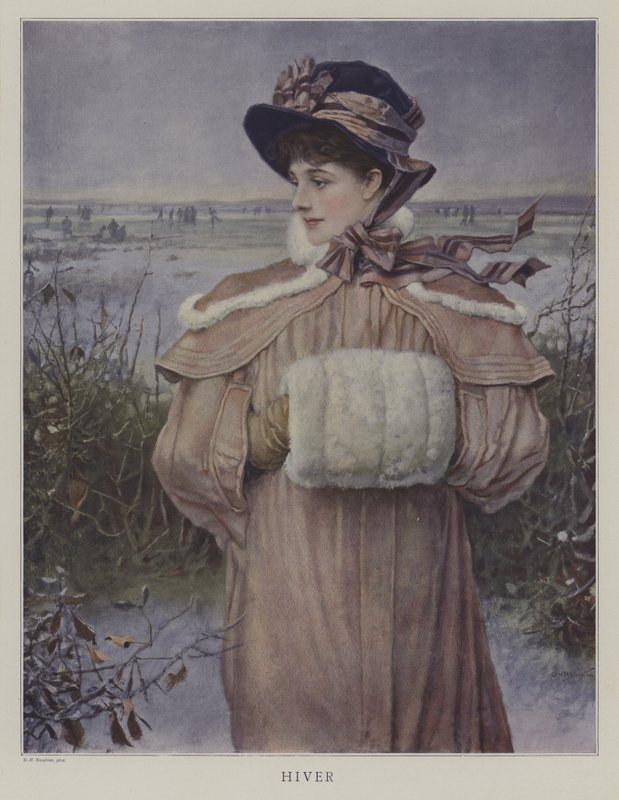 Hiver (zima) (kolor lito) autorstwa George Henry (after) Boughton