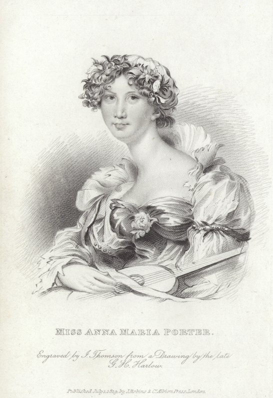 Anna Maria Porter, angielska poetka i powieściopisarka autorstwa George Henry (after) Harlow