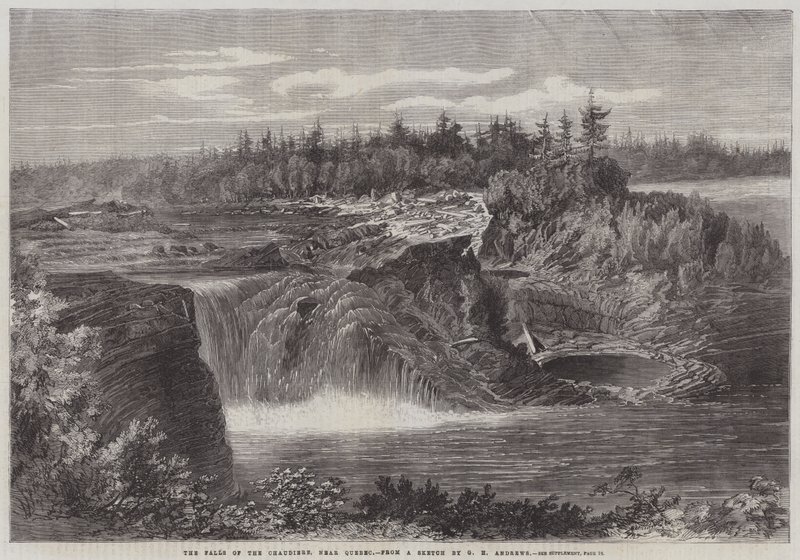 Wodospady Chaudiere, niedaleko Quebecu autorstwa George Henry Andrews