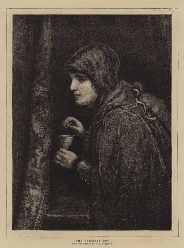 Zatruta filiżanka autorstwa George Henry Boughton