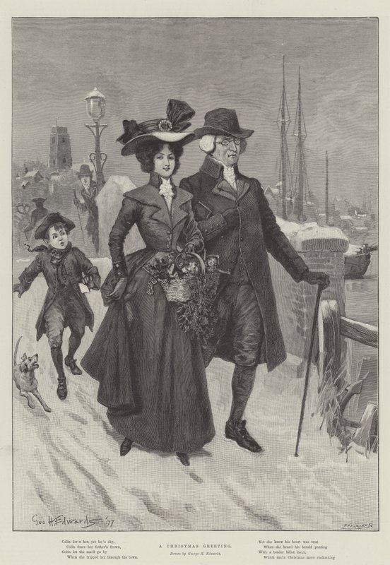 Życzenia Świąteczne autorstwa George Henry Edwards