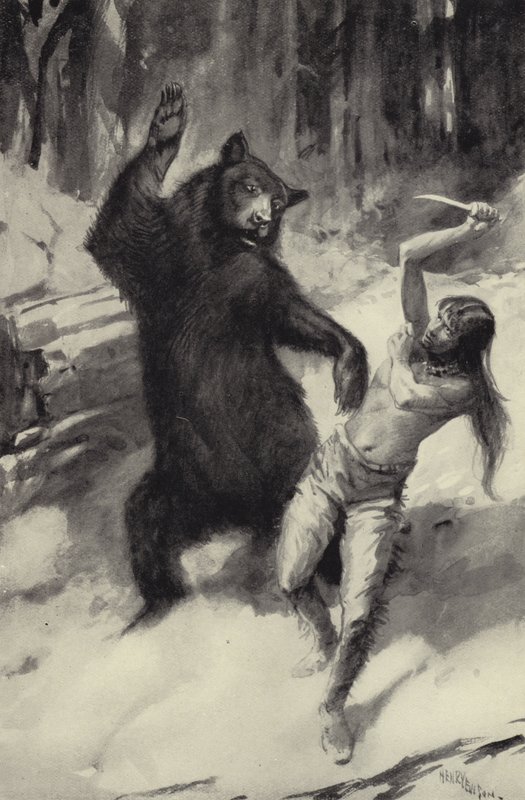 Scarfaces walczą z niedźwiedziem autorstwa George Henry Evison