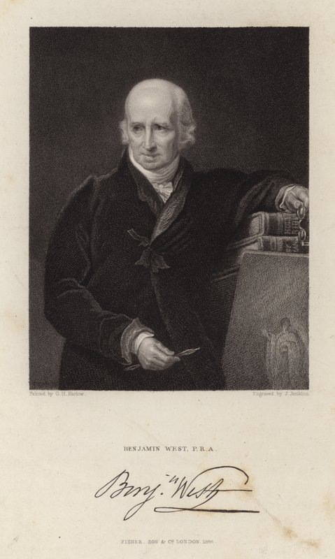 Benjamin West, malarz anglo-amerykański autorstwa George Henry Harlow